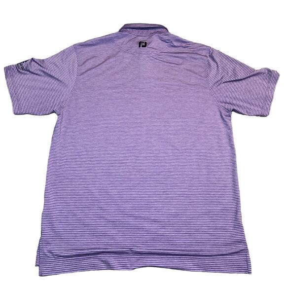 FootJoy Men's Pink Stripe Golf Polo - Size Medium - Picture 2 of 5